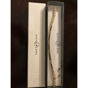 Anne Klein Gold bracelet w matching earrings